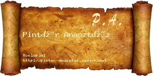 Pintér Anasztáz névjegykártya